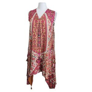 Khaadi Maxi‎ Dress Women Size 10 Modern Pakistani Gipsy Tunic Sleeveless Pink